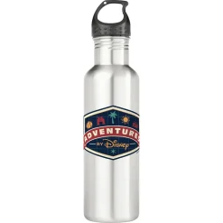 Adventures by Disney Badge Stainless Steel Water Bottle – Customizable
