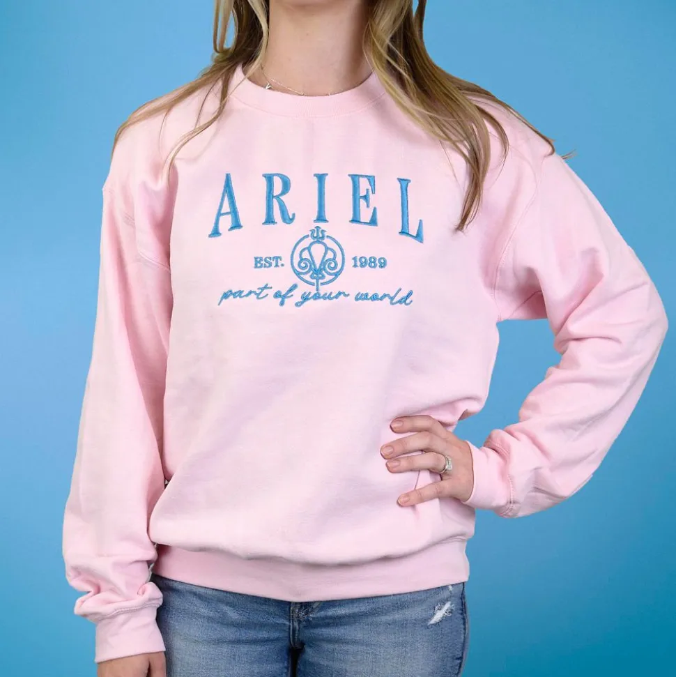 Ariel Embroidered Pullover Sweatshirt for Women – The Little Mermaid