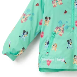 Bluey Disney Parks Half-Zip Packable Hooded Rain Jacket for Kids