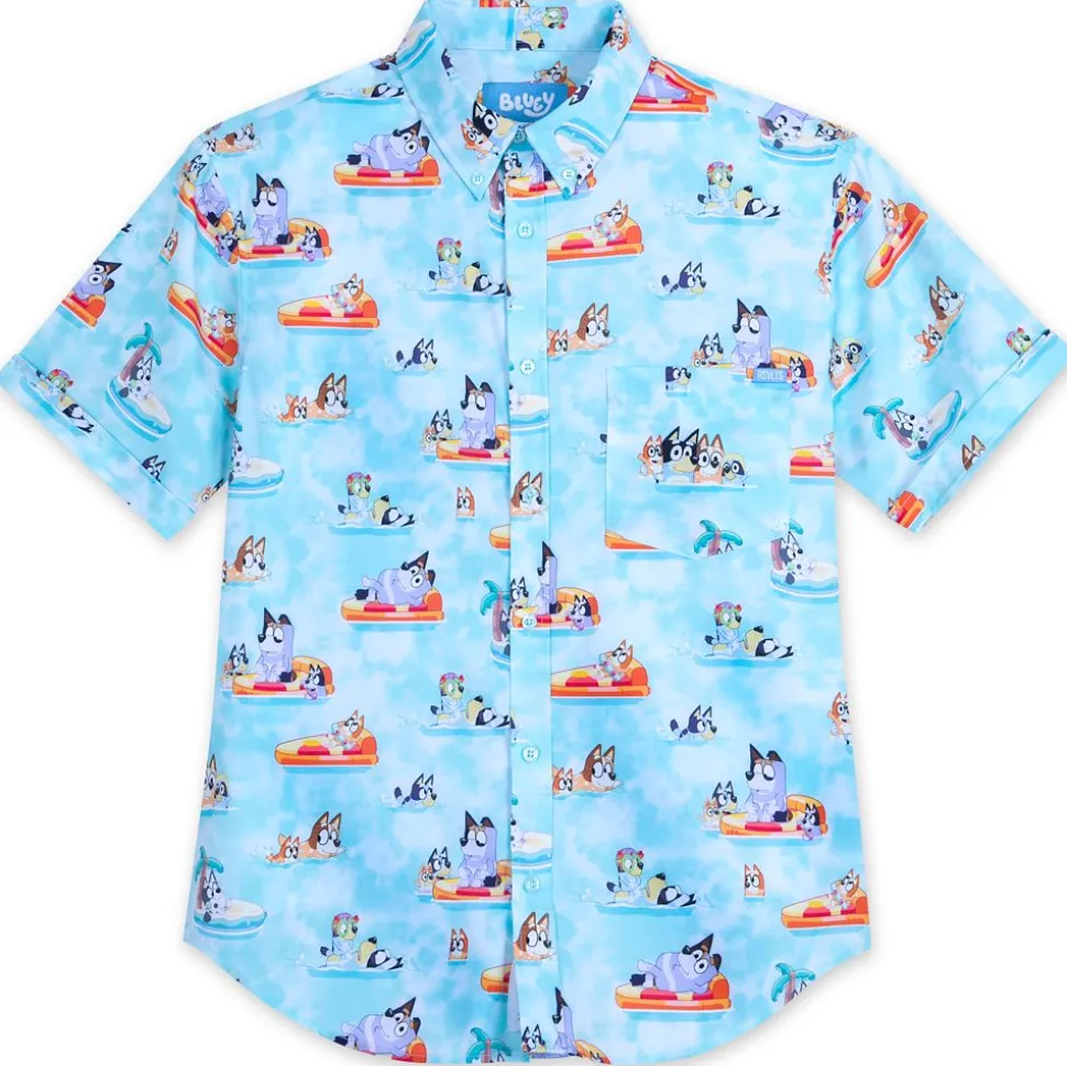 Bluey ''Everybody in the Pool'' Button Down Shirt for Men by RSVLTS