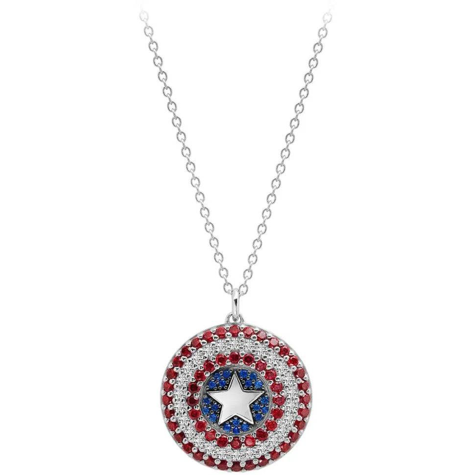 Captain America Shield Pendant Necklace by CRISLU