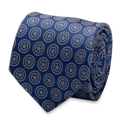 Captain America Shield Silk Tie for Adults