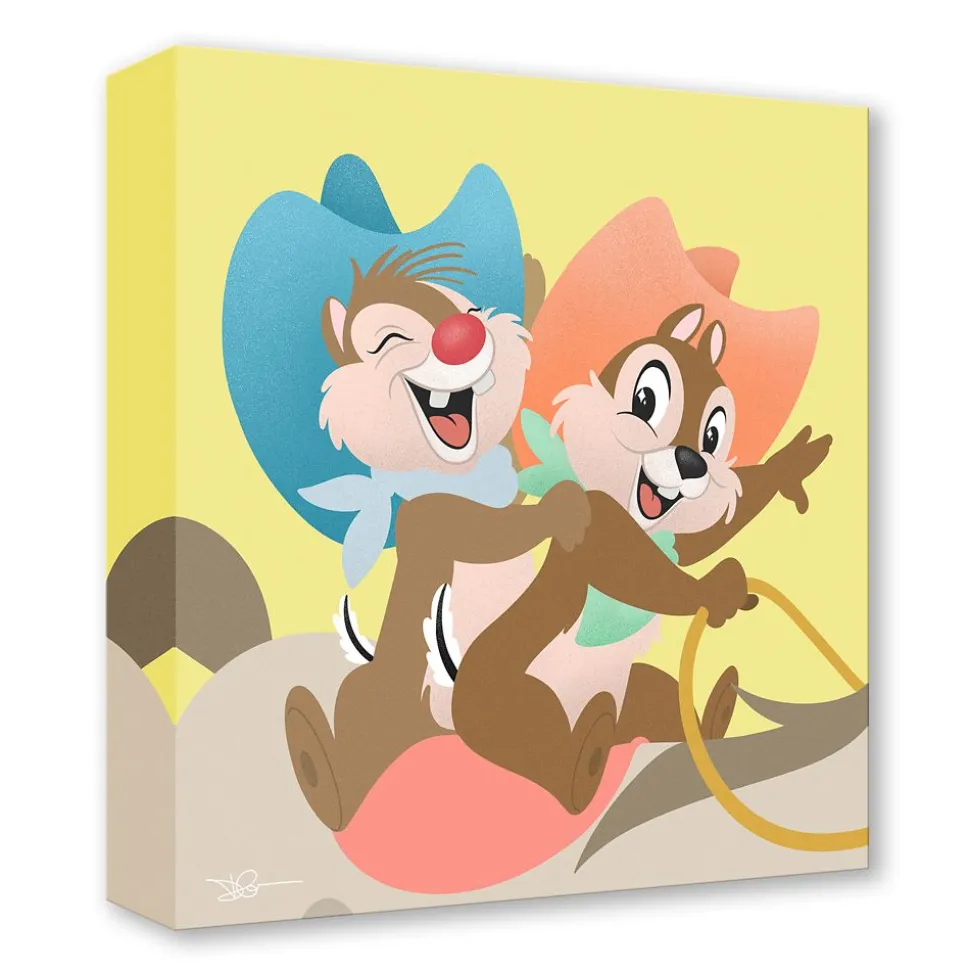 Chip 'n Dale ''Ranch Rascal Roundup'' Gallery Wrapped Canvas by Dom Corona – Limited Edition
