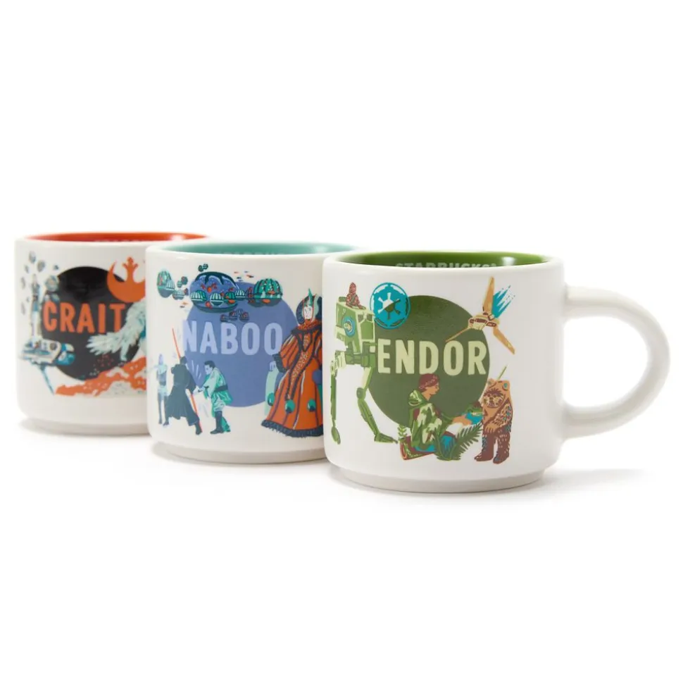 Crait, Naboo and Endor Starbucks® Mug Ornament Set – Discovery Series – Star Wars