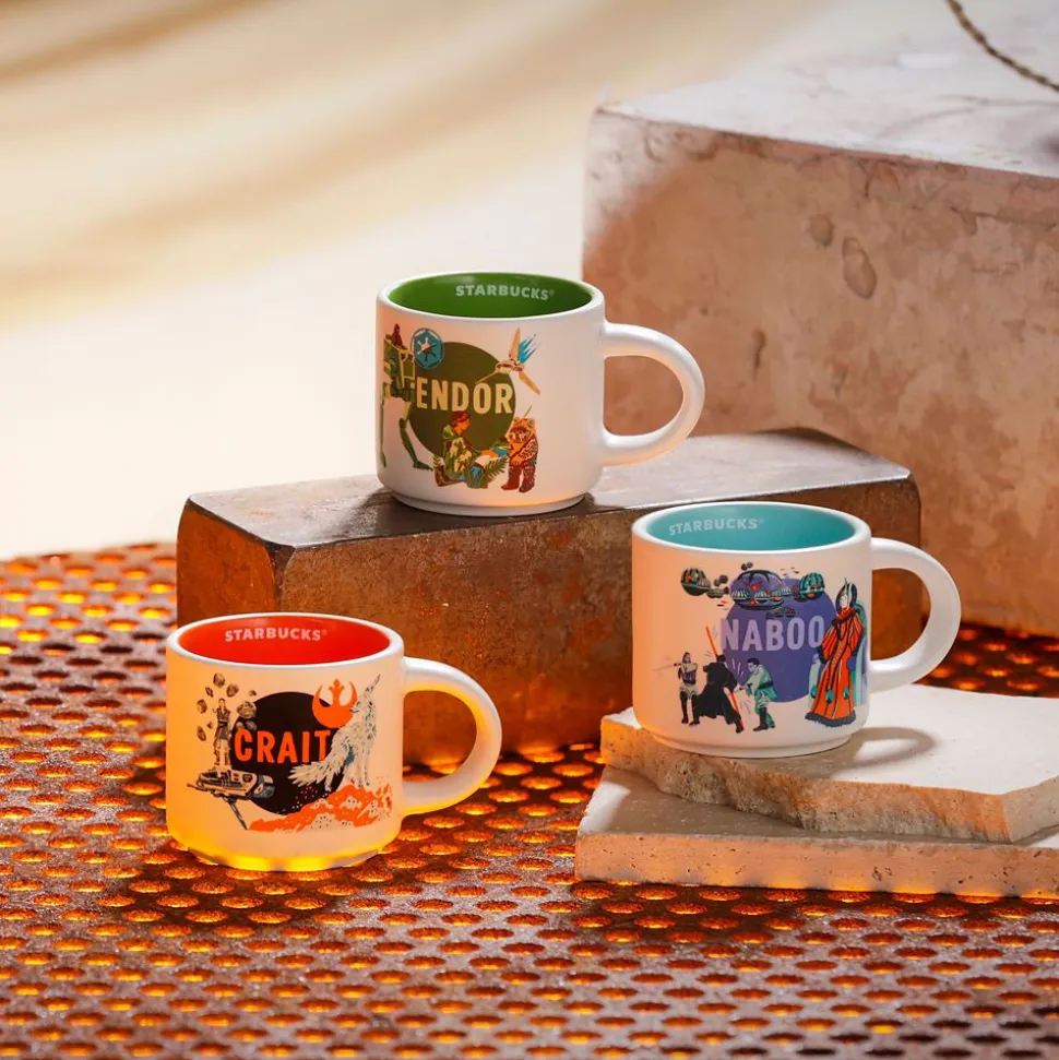 Crait, Naboo and Endor Starbucks® Mug Ornament Set – Discovery Series – Star Wars