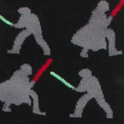 Darth Vader and Luke Skywalker LIGHTSABER Battle Black Socks Gift Set for Adults – Star Wars