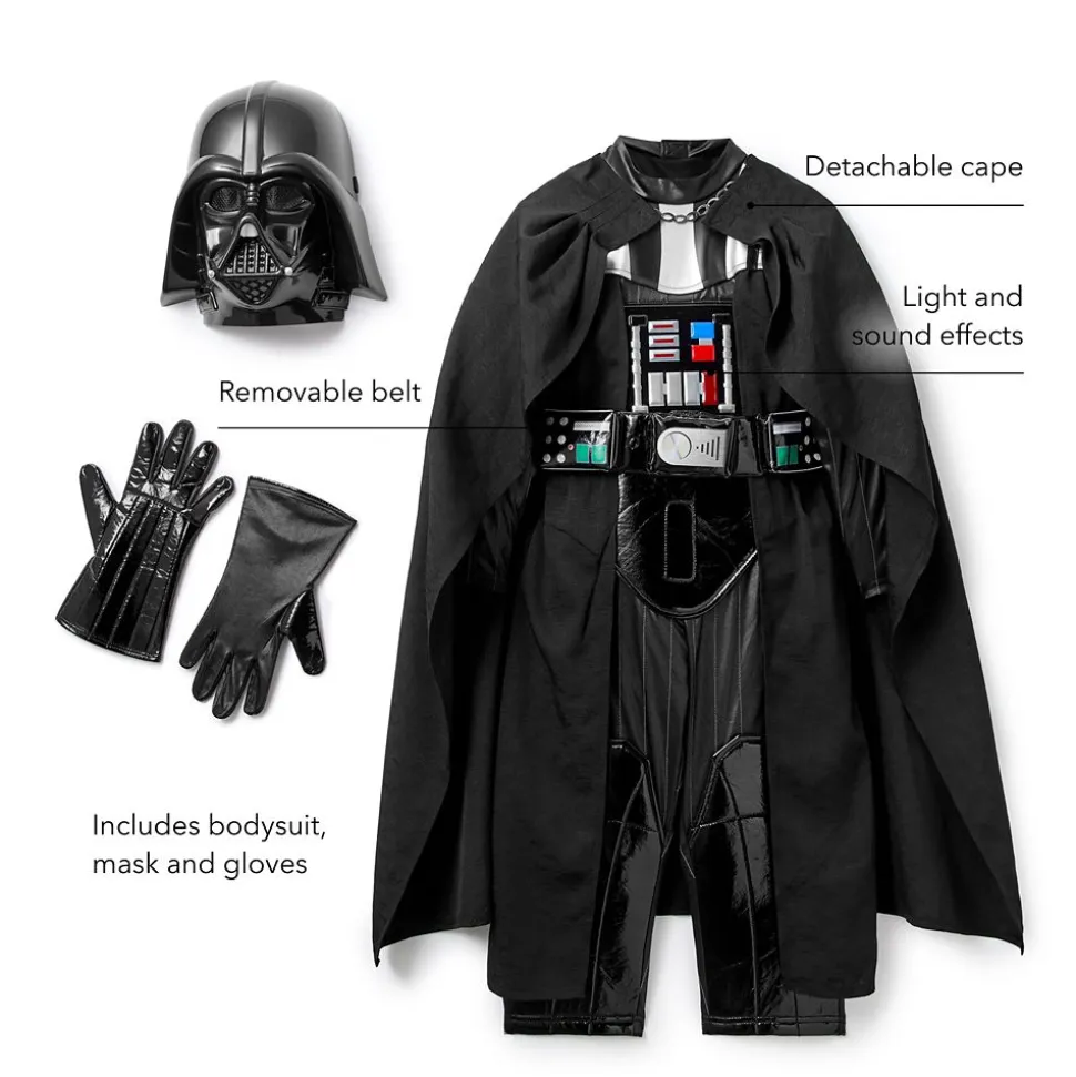 Darth Vader Costume with Lights and Sounds for Kids – Star Wars