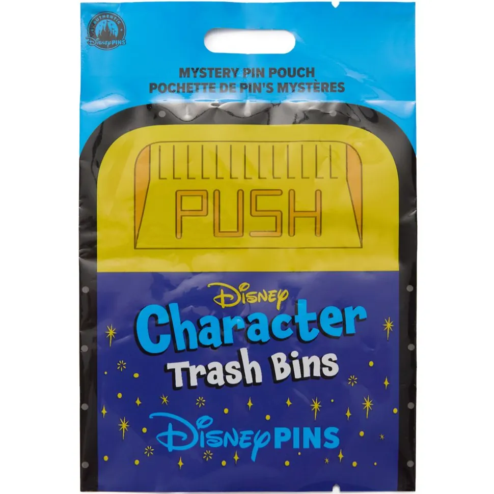 Disney Character Trash Bins Mystery Pin Pouch – 5-Pc.
