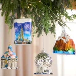 Disney Parks Shopping Bag Glass Ornament