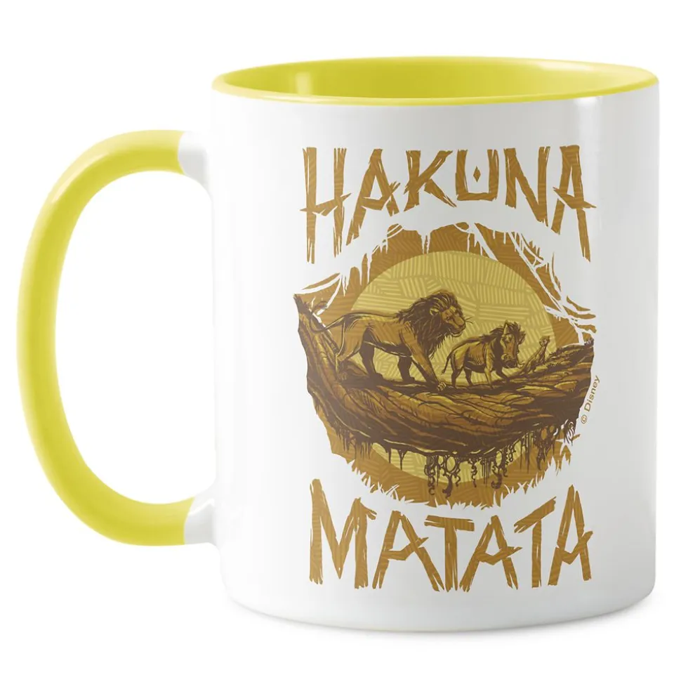 'Hakuna Matata'' Woodcut Design Mug – The Lion King 2019 Film – Customizable
