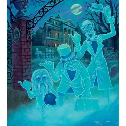 Hitchhiking Ghosts ''Welcome Foolish Mortals'' Gallery Wrapped Canvas by Tim Rogerson – Limited Edition
