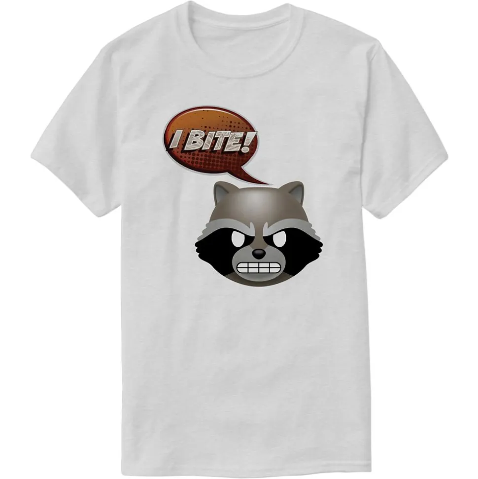 ''I Bite!'' Rocket Text Emoji Tee for Men – Customizable