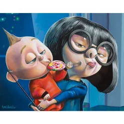 Incredibles 2 ''Jack Jack and Edna'' Canvas Artwork by Craig Skaggs – Limited Edition