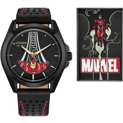 Iron Man Watch for Adults with Pin Set by Citizen