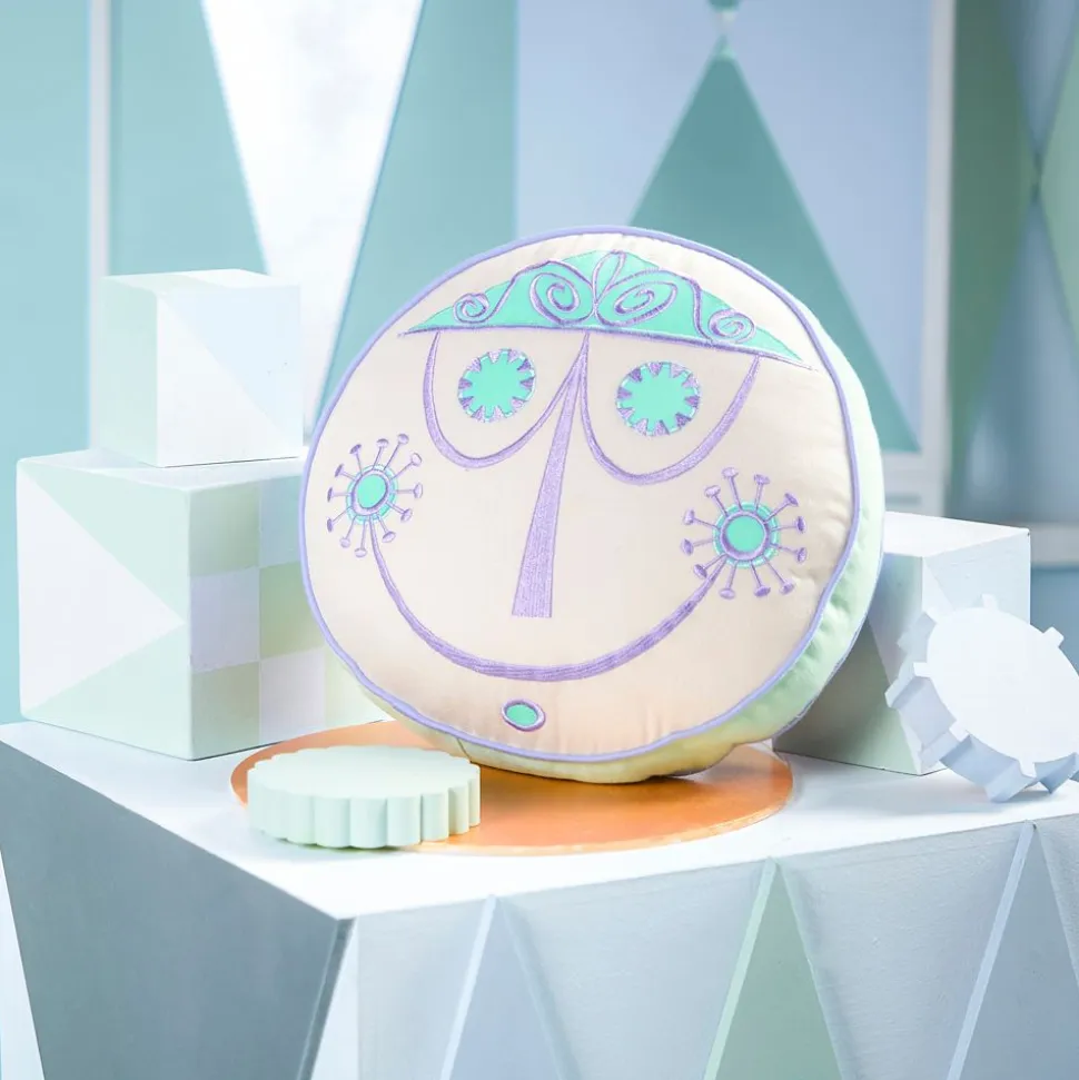 ''it's a small world'' Clock Face Pillow