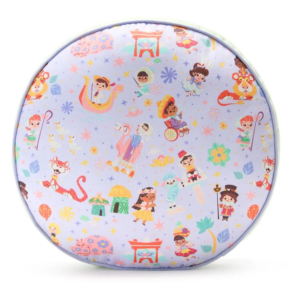 ''it's a small world'' Clock Face Pillow