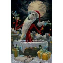 Jack Skellington ''Christmas Jack'' Gallery Wrapped Canvas by Jared Franco – The Nightmare Before Christmas – Limited Edition