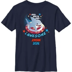 Jeff the Land Shark ''Red, White and Awesome'' Americana T-Shirt – Customized