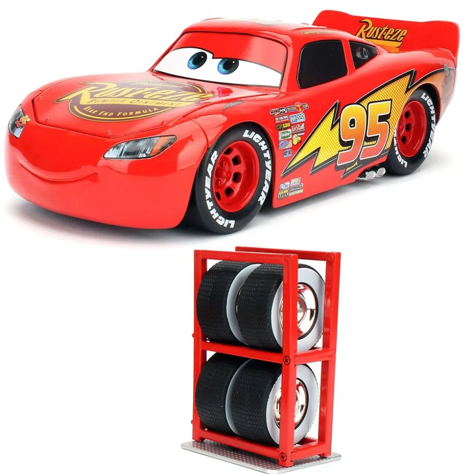 Lightning McQueen Die Cast Car – Tire Rack Edition – Cars