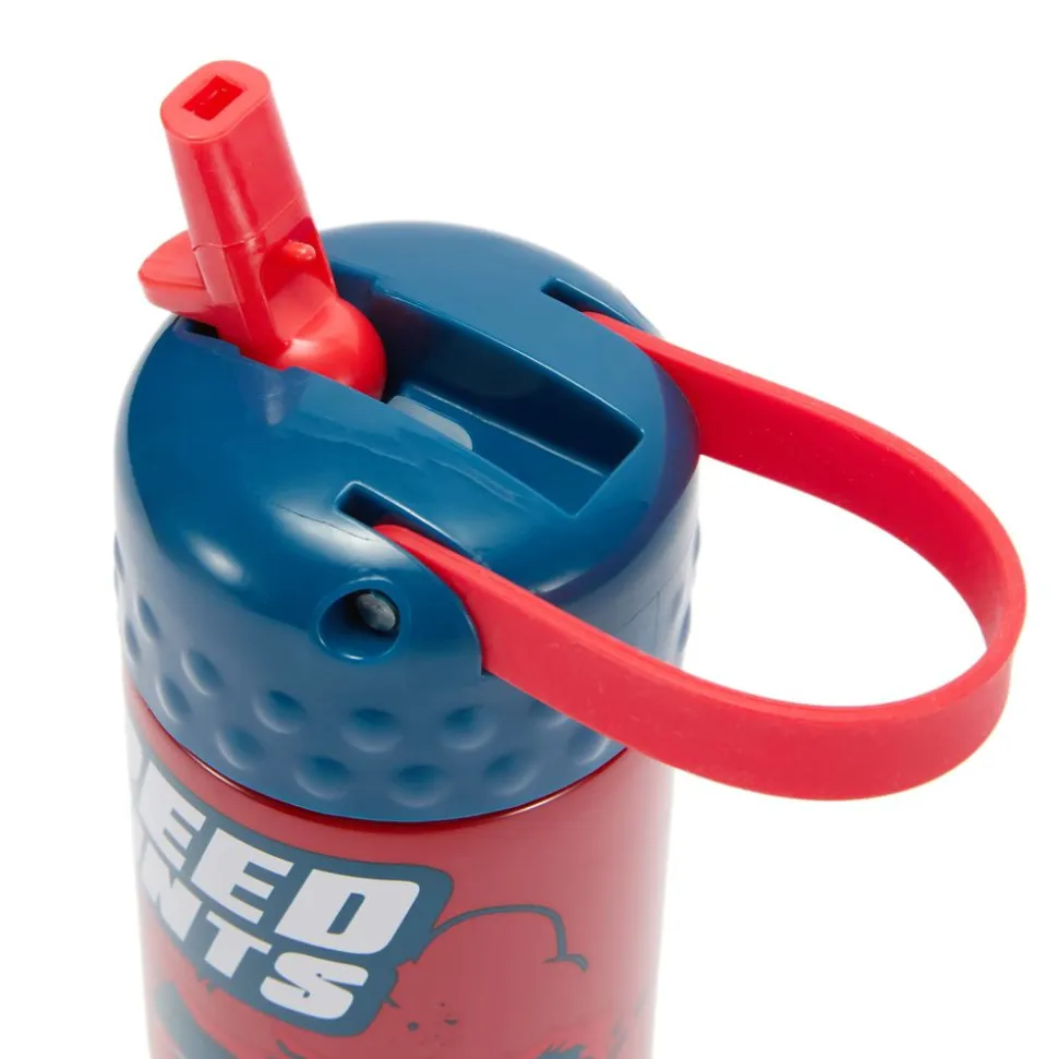 Lightning McQueen 16 oz. Stainless Steel Water Bottle with Built-In Straw – Cars