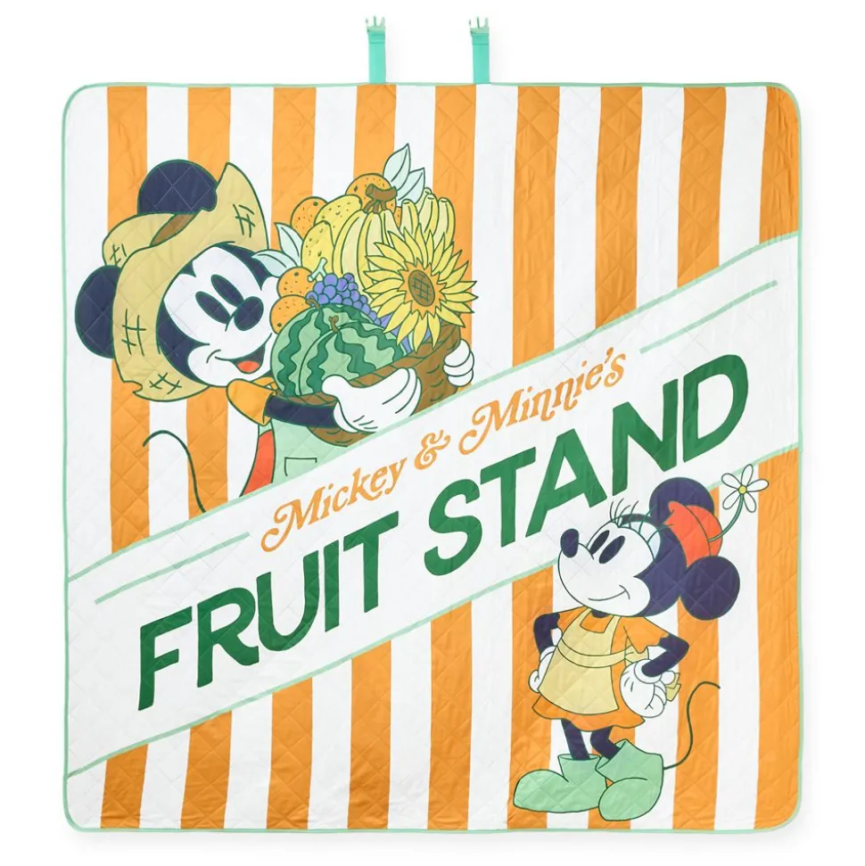 Mickey and Minnie Mouse Fruit Stand Picnic Blanket