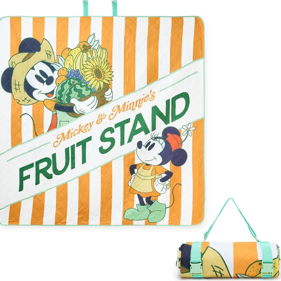 Mickey and Minnie Mouse Fruit Stand Picnic Blanket