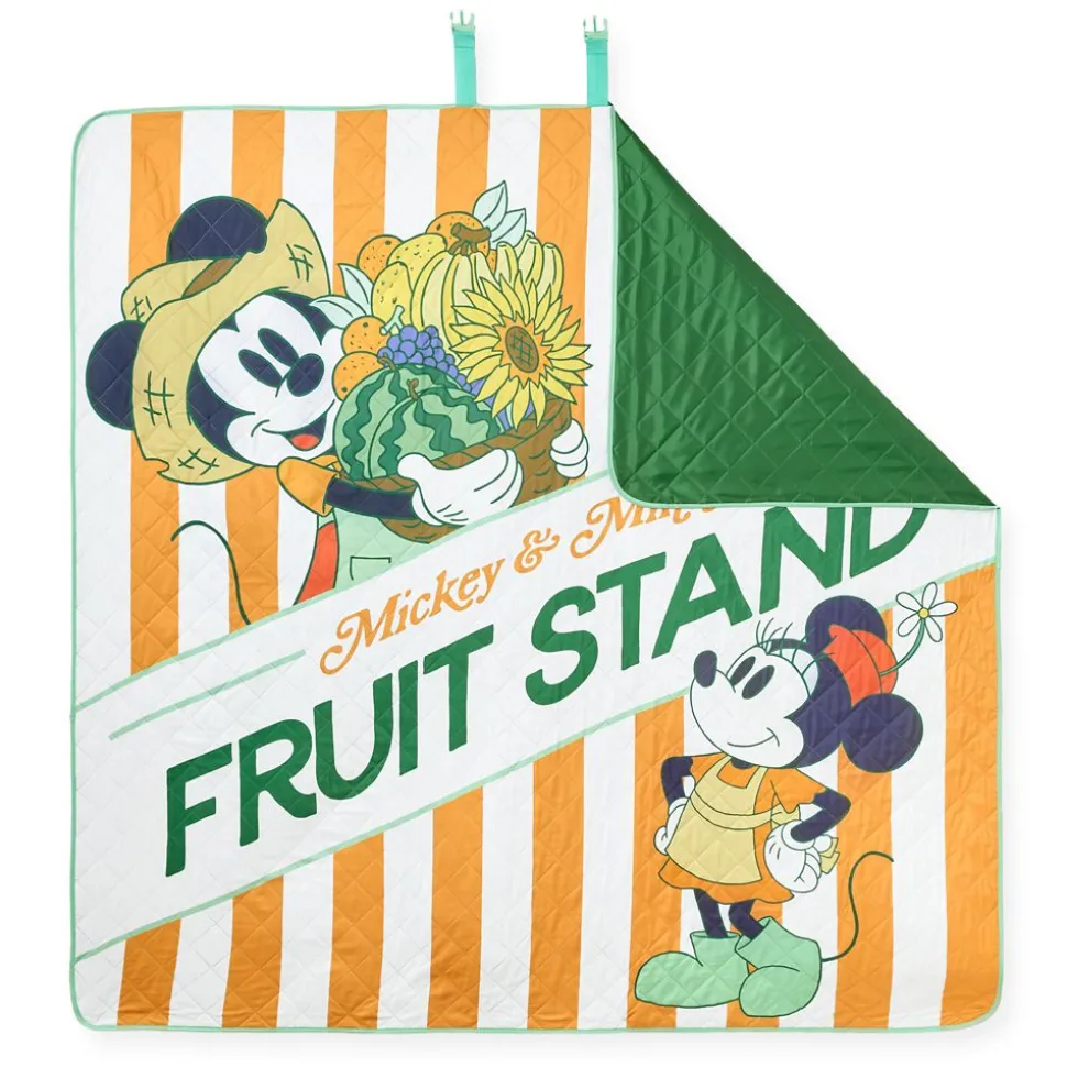 Mickey and Minnie Mouse Fruit Stand Picnic Blanket