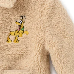 Mickey Mouse and Pluto Faux Shearling Jacket for Kids