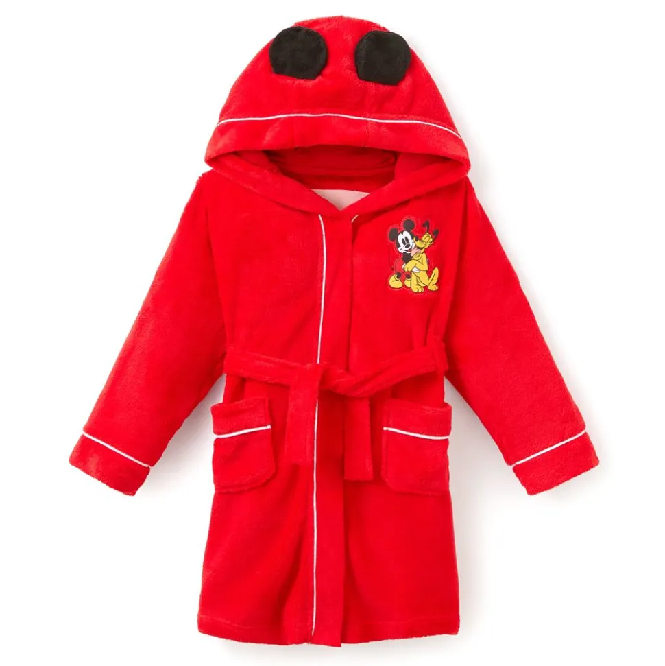 Mickey Mouse and Pluto Hooded Robe for Kids