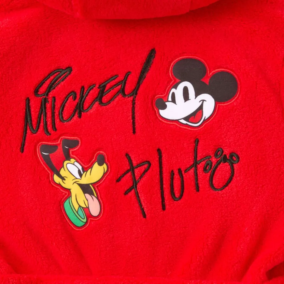 Mickey Mouse and Pluto Hooded Robe for Kids