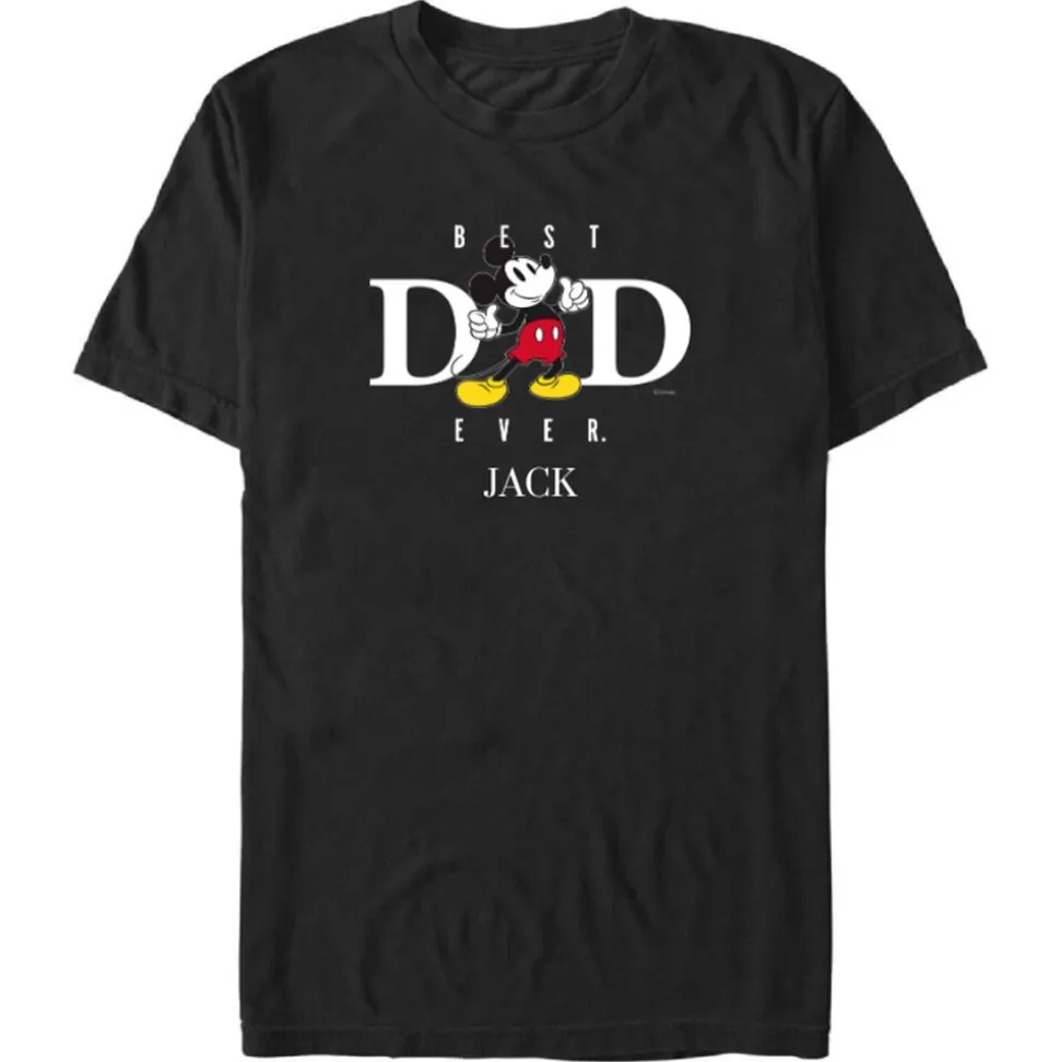 Mickey Mouse ''Best Dad Ever'' Father’s Day T-Shirt for Adults – Customized
