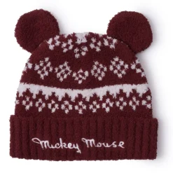 Mickey Mouse Fair Isle Ear Hat Beanie for Adults by Barefoot Dreams