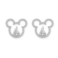 Mickey Mouse Icon Fantasyland Castle Earrings by Rebecca Hook
