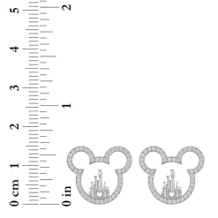 Mickey Mouse Icon Fantasyland Castle Earrings by Rebecca Hook