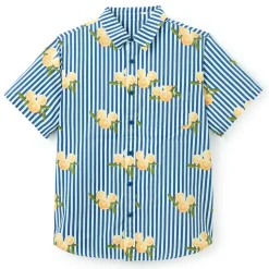 Mickey Mouse Icon Oranges Button-Down Shirt for Men