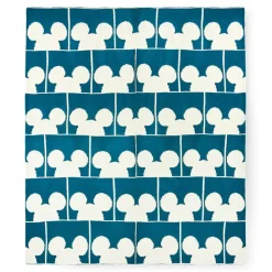 Mickey Mouse Icon Throw Blanket – Blue/White