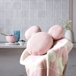 Mickey Mouse Icon Throw Pillow – Pink