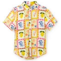 Mickey Mouse Oranges and Lemons Bamboo Button Down Shirt for Men by RSVLTS