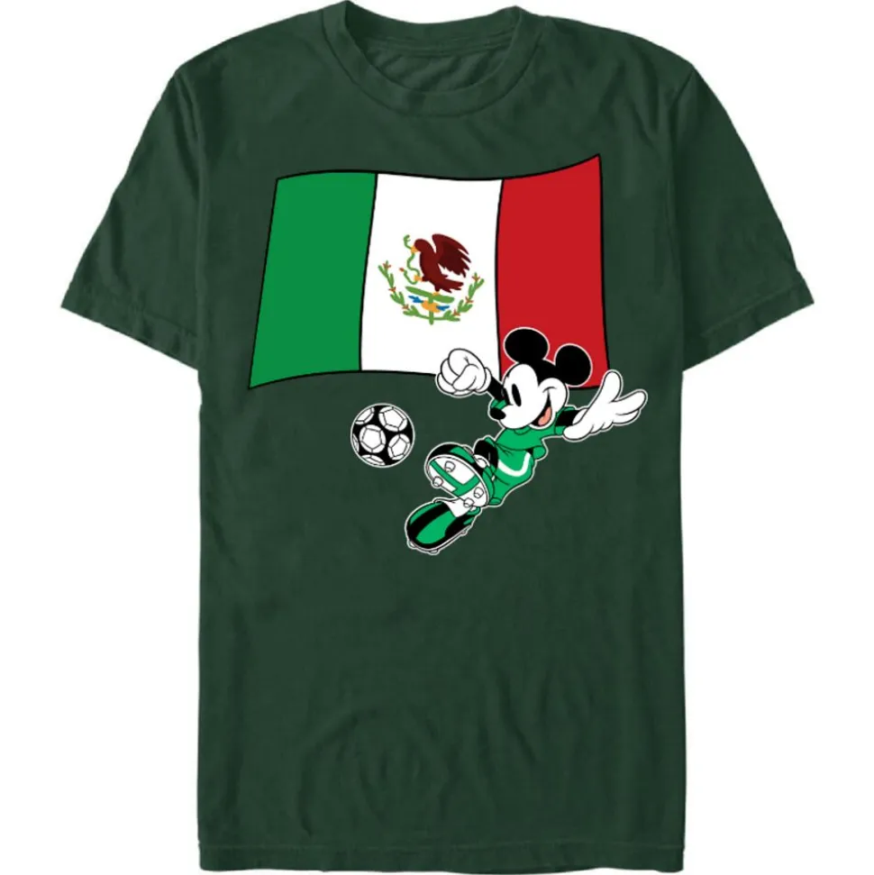 Mickey Mouse Soccer with Mexico Flag Futbol T-Shirt – Customized