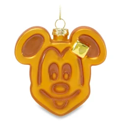 Mickey Mouse Waffle Glass Ornament – Disney Parks