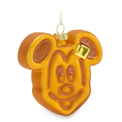 Mickey Mouse Waffle Glass Ornament – Disney Parks
