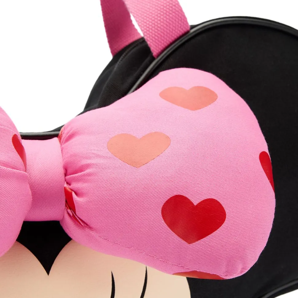 Minnie Mouse Big Face Hearts Canvas Tote
