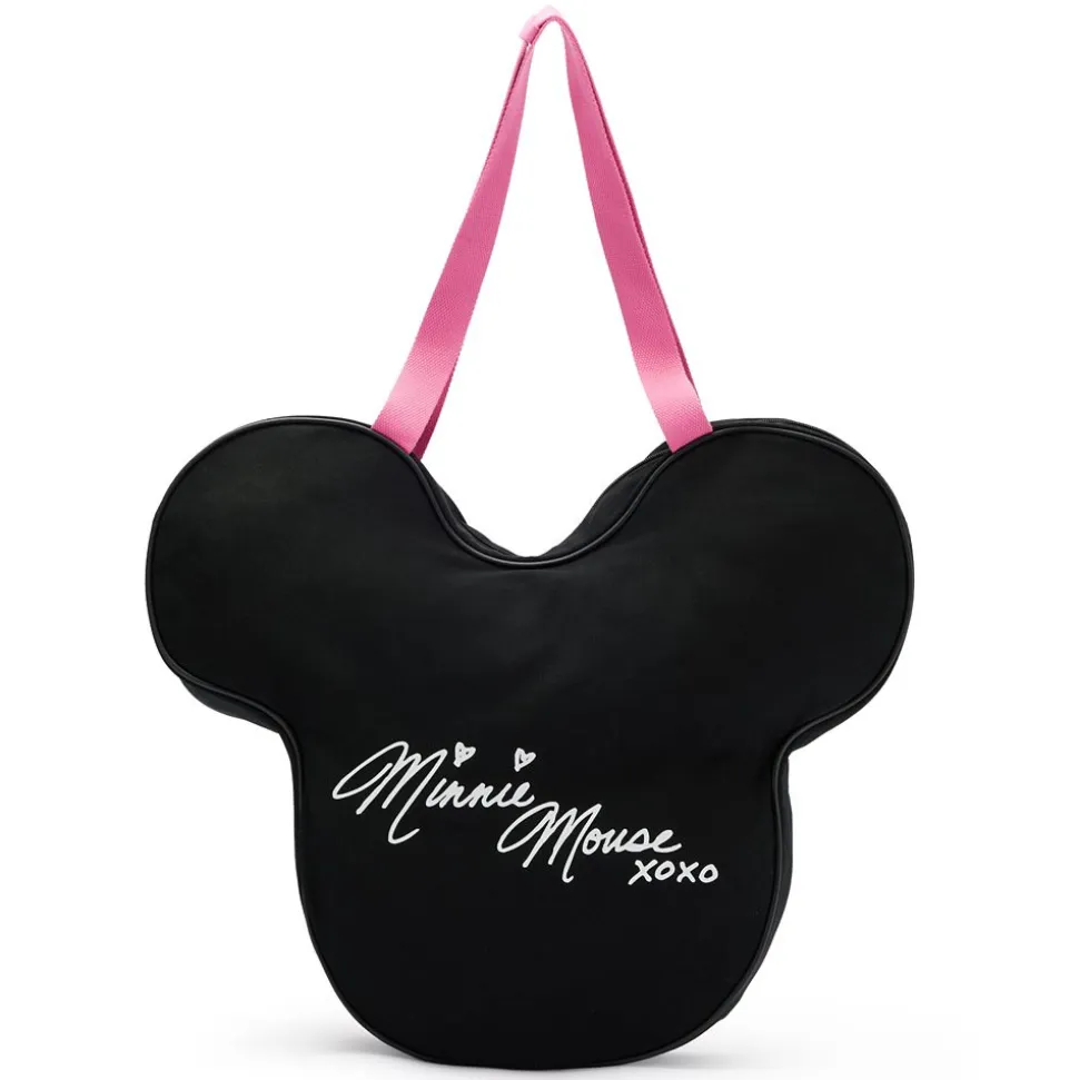 Minnie Mouse Big Face Hearts Canvas Tote