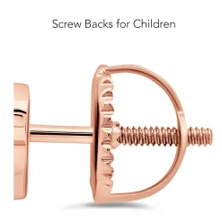 Minnie Mouse Birthstone Earrings for Kids by CRISLU – Rose Gold