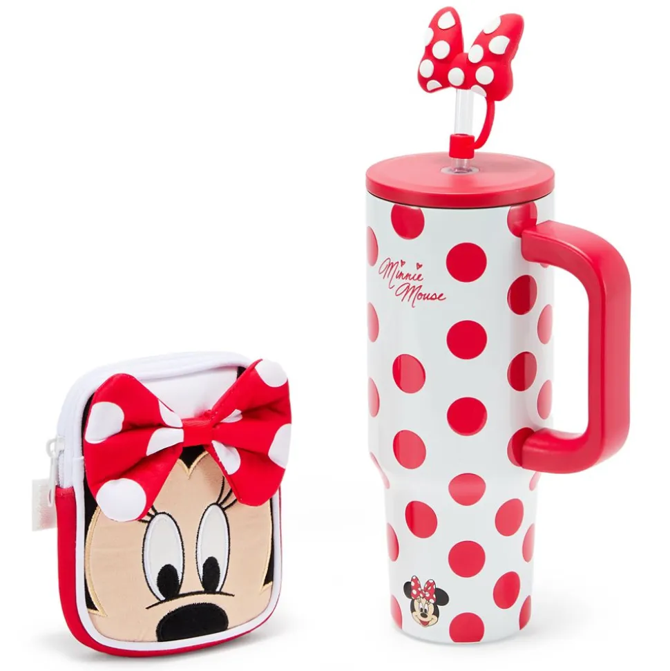 Minnie Mouse 30 oz. Stainless Steel Travel Tumbler with Straw plus Zip Case