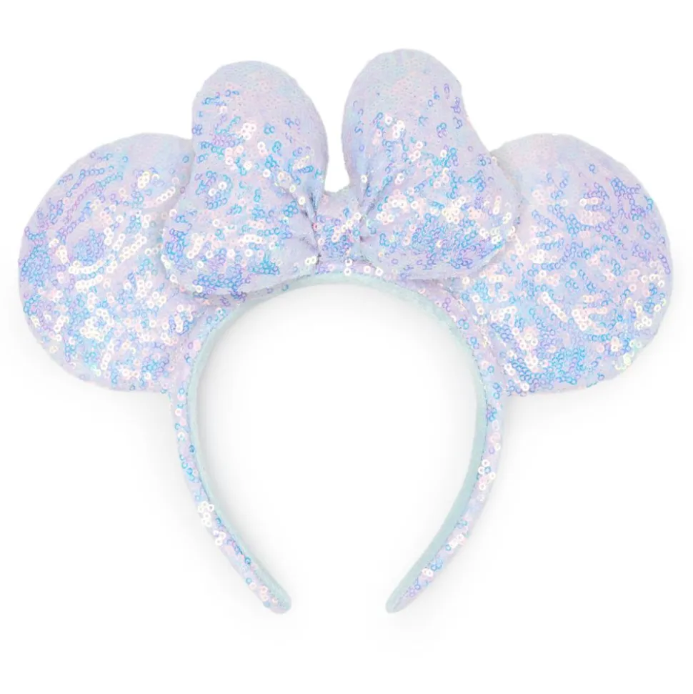 Minnie Mouse Sequin Cotton Candy Ear Headband for Adults