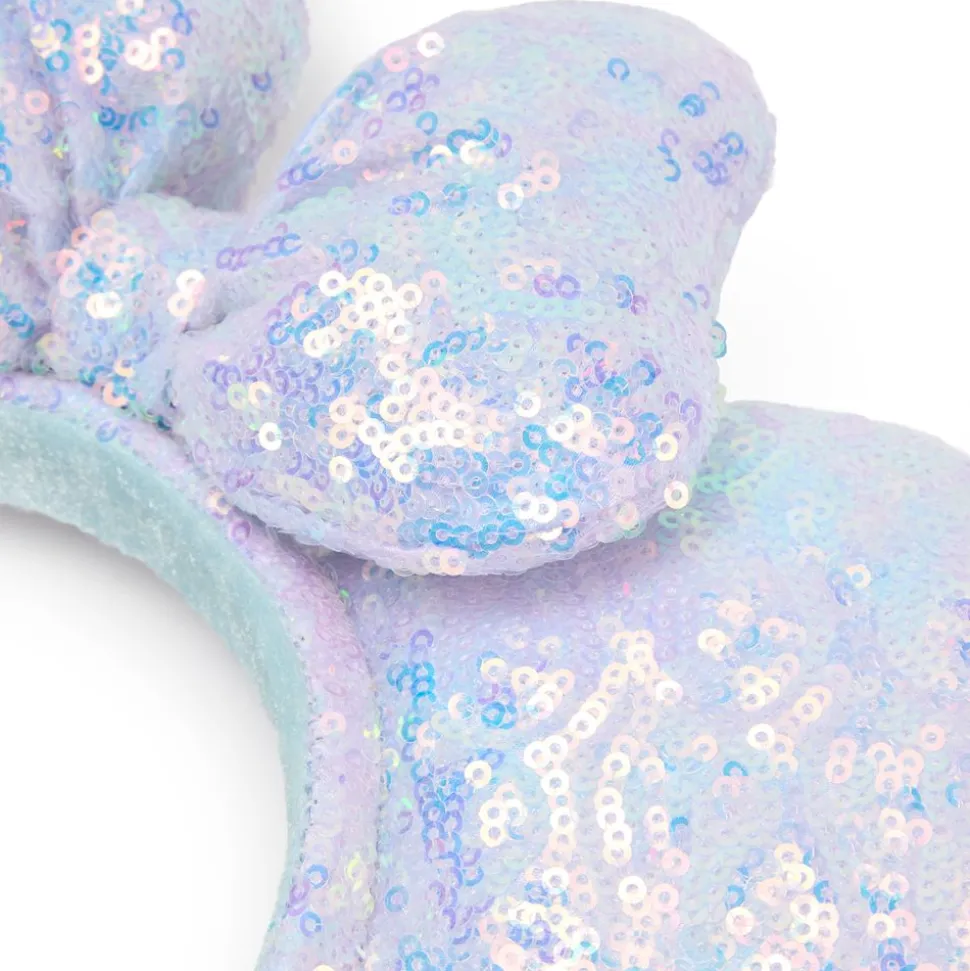 Minnie Mouse Sequin Cotton Candy Ear Headband for Adults