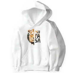 Mufasa Typography Pullover Hoodie for Kids – Mufasa: The Lion King – Customizable