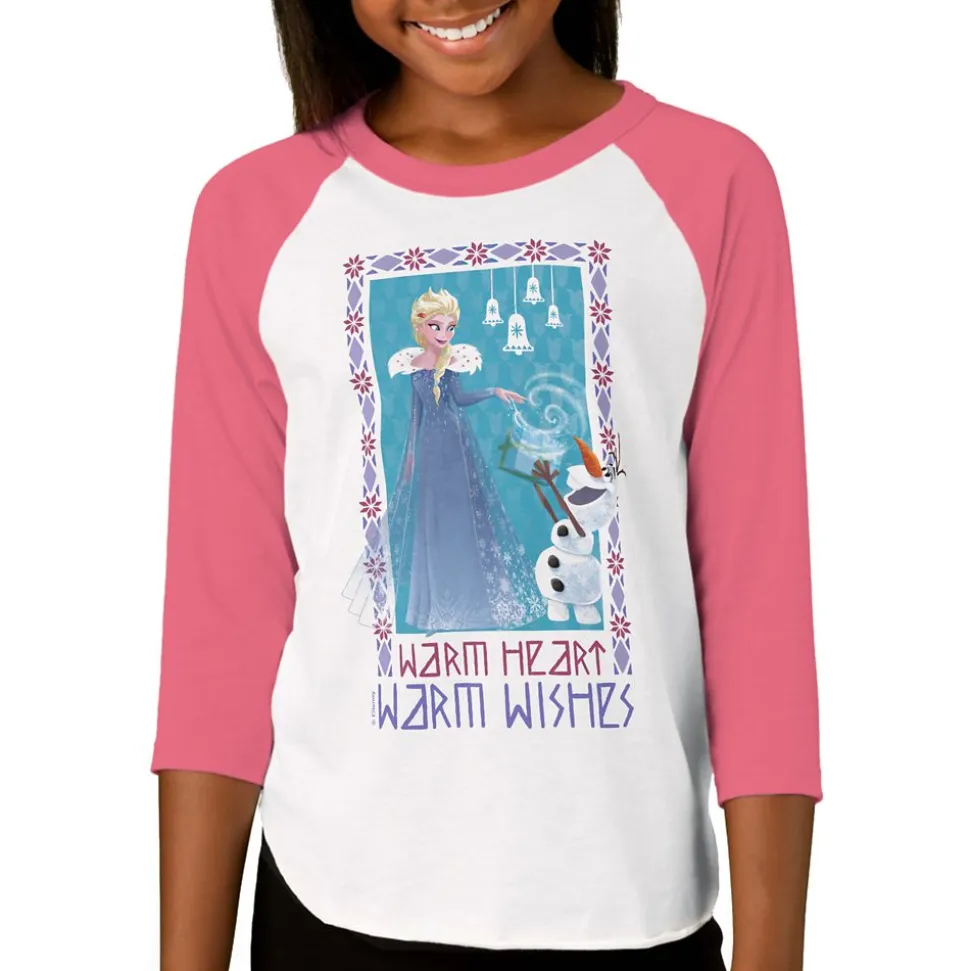 Olaf's Frozen Adventure Raglan T-Shirt for Girls – Customizable