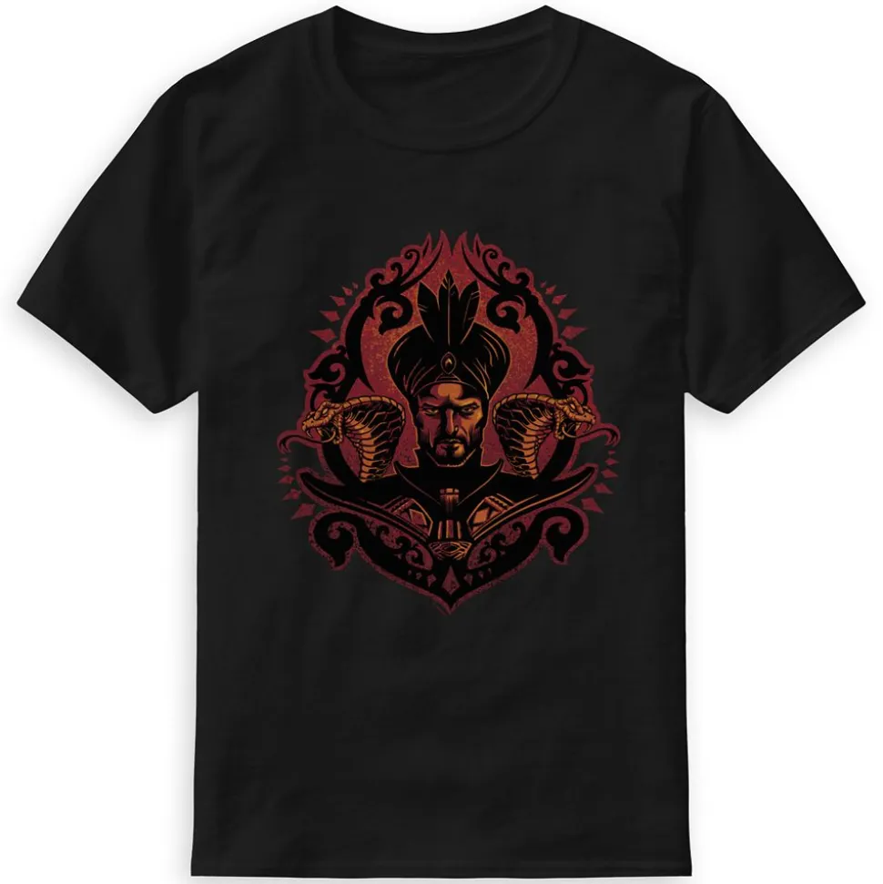 Ornate Jafar and Cobras Graphic T-Shirt for Men – Aladdin – Live Action Film – Customizable